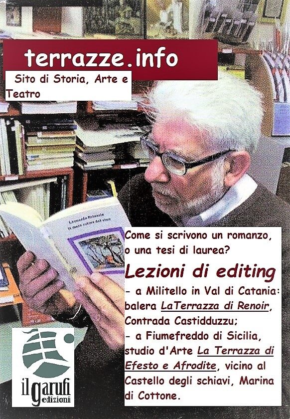 Prof. Salvatore Paolo (Rocambole) Garufi Tanteri, “Lezioni di editing” (in allegato curriculum vitae)